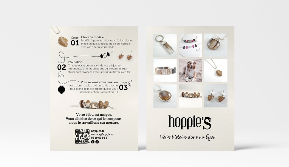 Création de flyer pour Hoppie's I Lucile Goget I Graphiste web au Mans