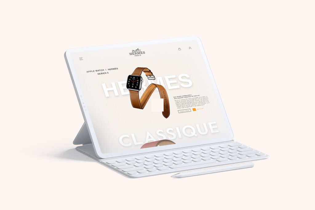 Design UI UX pour Hermès x Apple pour la sortir de l'apple watch